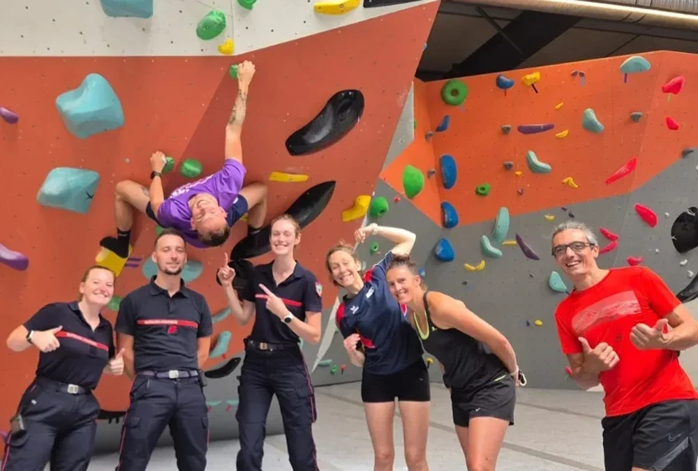 Les pompiers volontaires de Pontivy à l’escalade