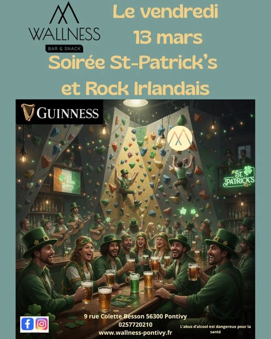 Visuel Soiree saint Patrick et rock Irlandais Publication Instagram 45