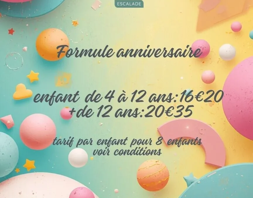 Organise ton Anniversaire à Wallness Pontivy