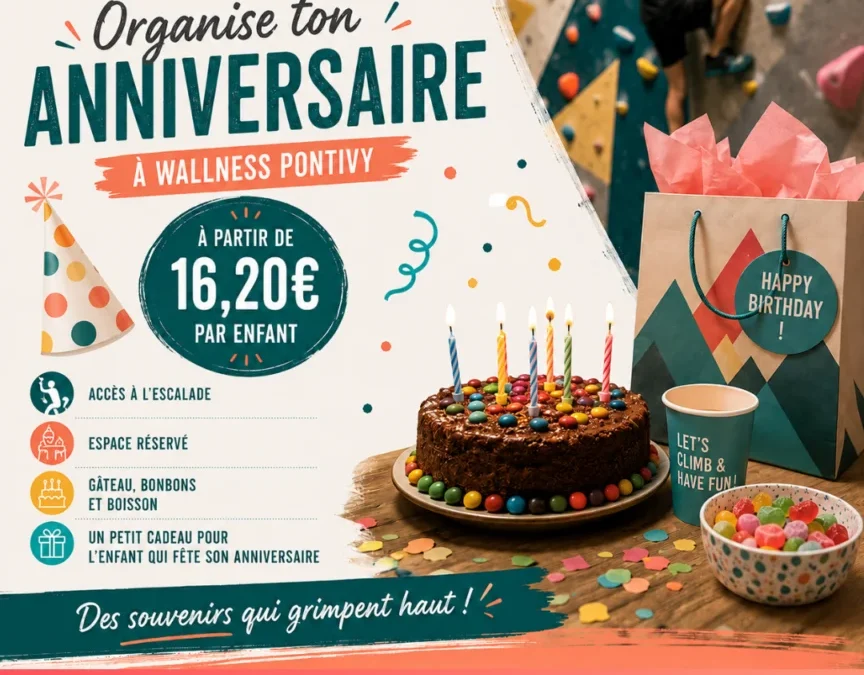 Organise ton Anniversaire à Wallness Pontivy
